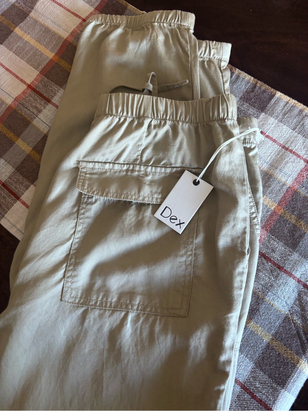 Dex Women’s Light Khaki Elastic-Waist Pants